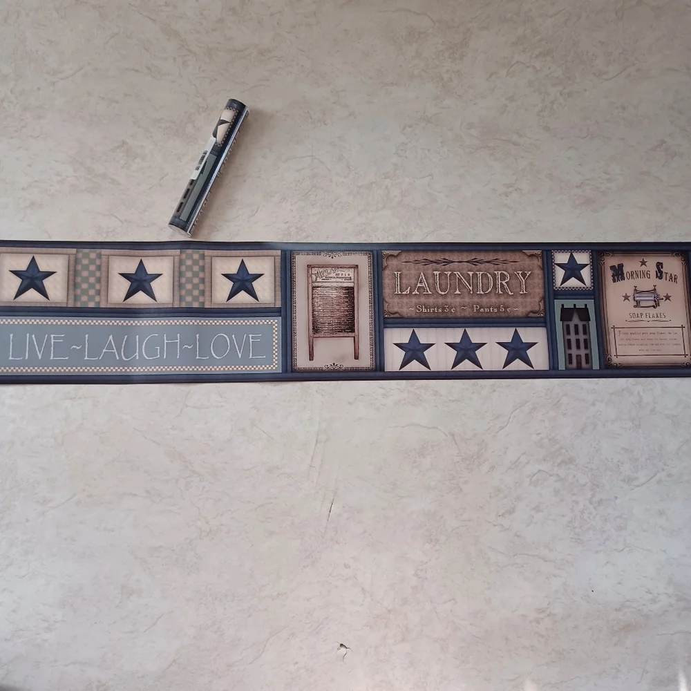Wallpaper Border Country Laundry Star